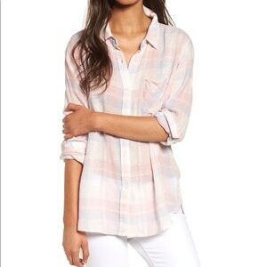 Rails plaid pastel colors shirt size Small